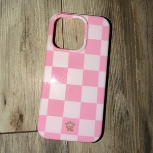 Pink Checkered Phone Case